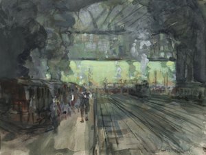 Noche de Invierno en los Patios del Ferrocarril, 1910